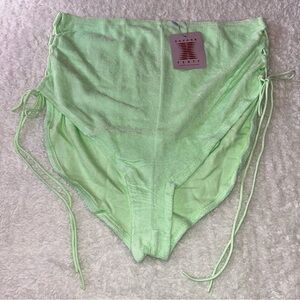 Savage X Fenty Sleepwear Curvy Terry Side Tie Shorts Miami Green 3X NWT